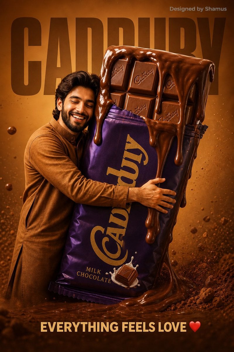 playful food advertisement poster. A happy young