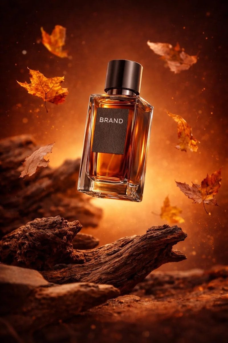 Ultra-realistic luxury perfume product shot (9: 16