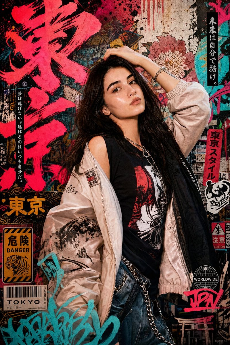 Create a high-detail portrait poster in a
