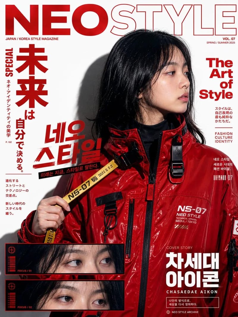 Create a bold Y2K pop-street editorial collage