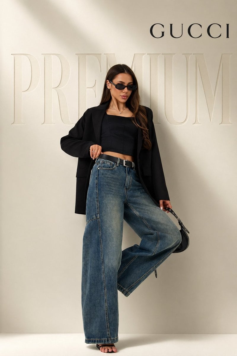 full body female model in confident fashion