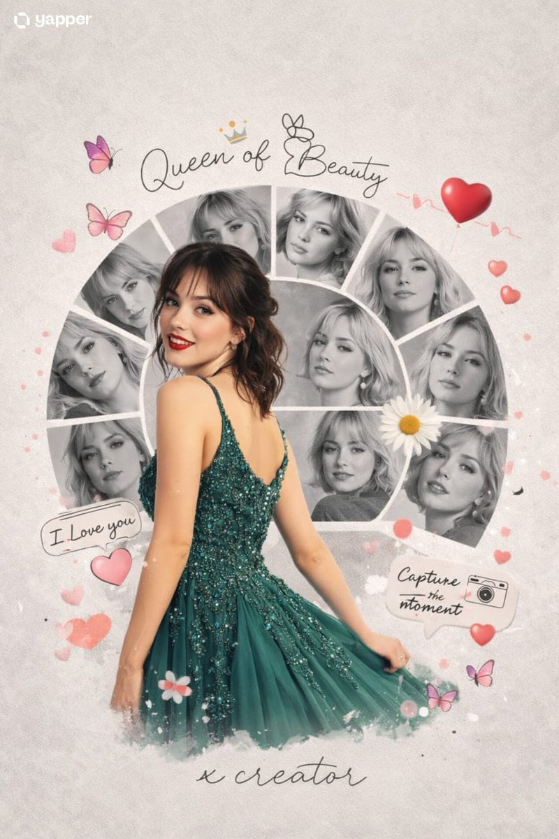 A creative romantic digital photo collage featuring