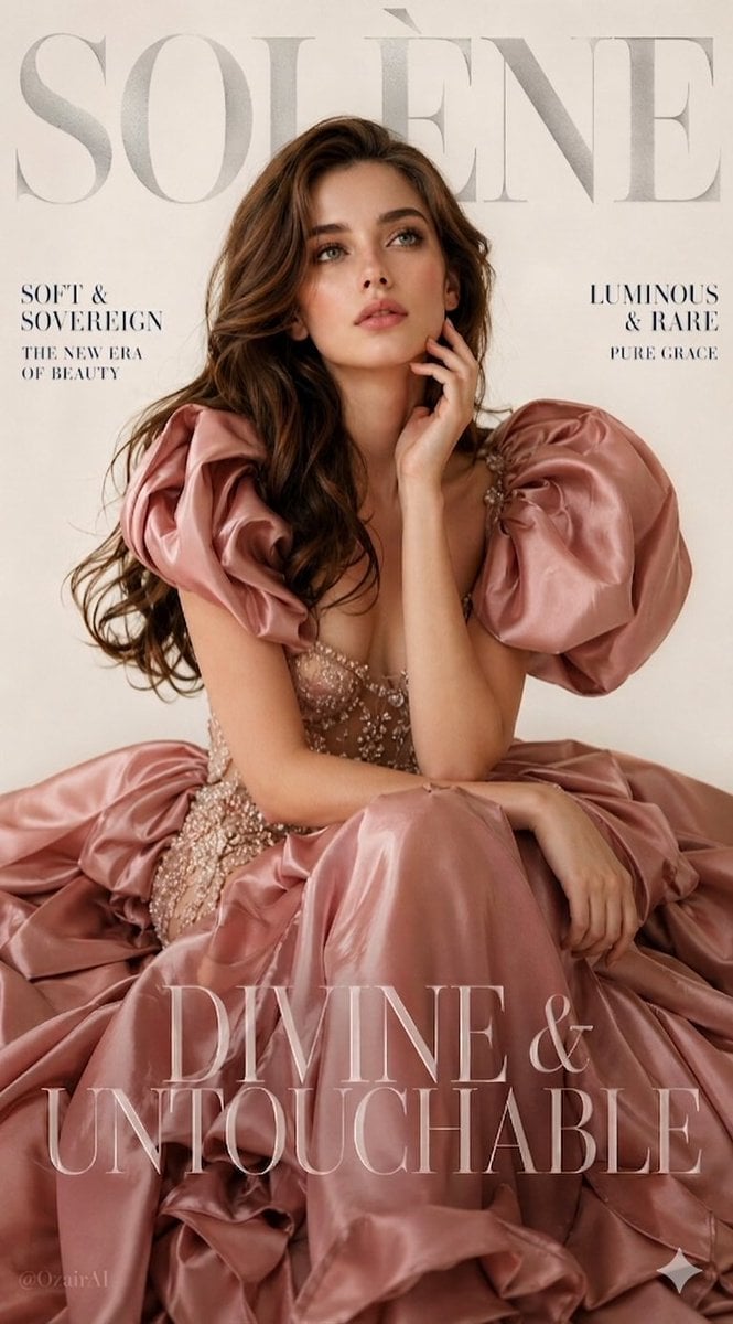 A breathtaking luxury fashion magazine cover. Large
