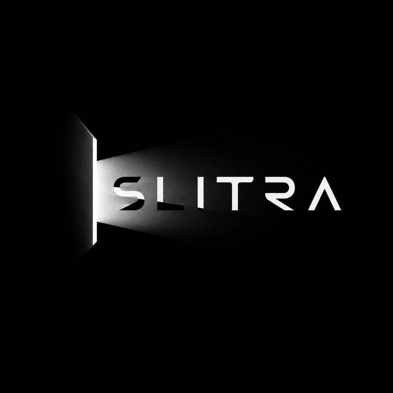 Create a premium black-and-white optical logo for
