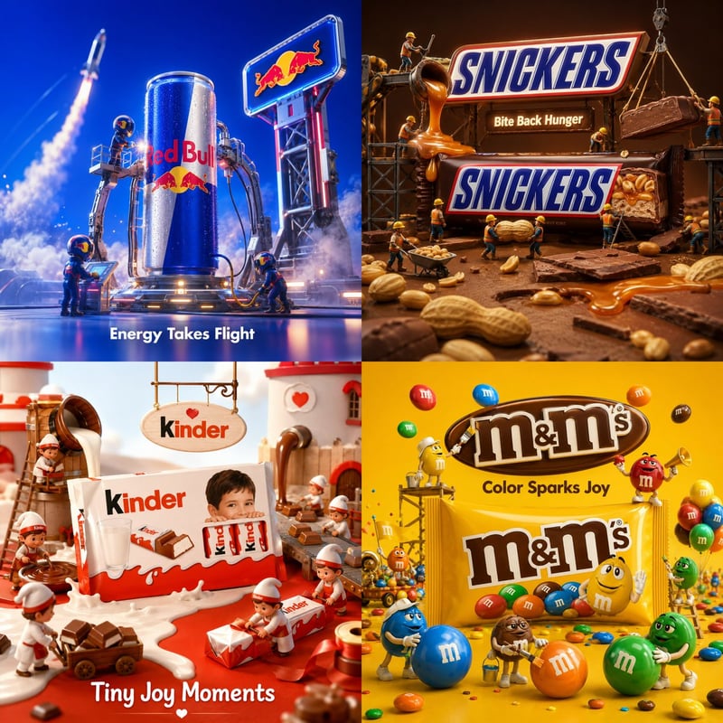 Create a premium playful 3D advertising poster