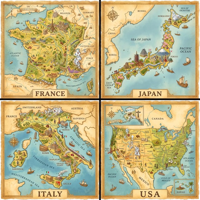 A hyper-realistic 3D travel guide infographic poster