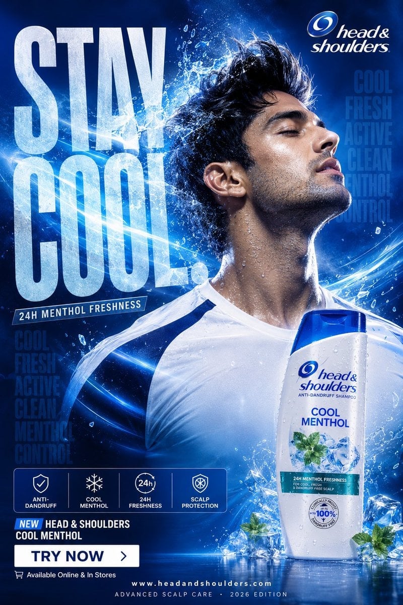 FORMAT: 4:5 vertical hyper-commercial anti-dandruff ...