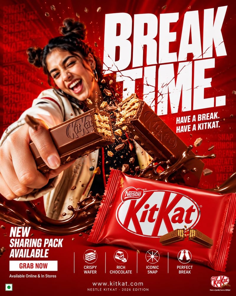 FORMAT: 4:5 vertical hyper-commercial chocolate camp...