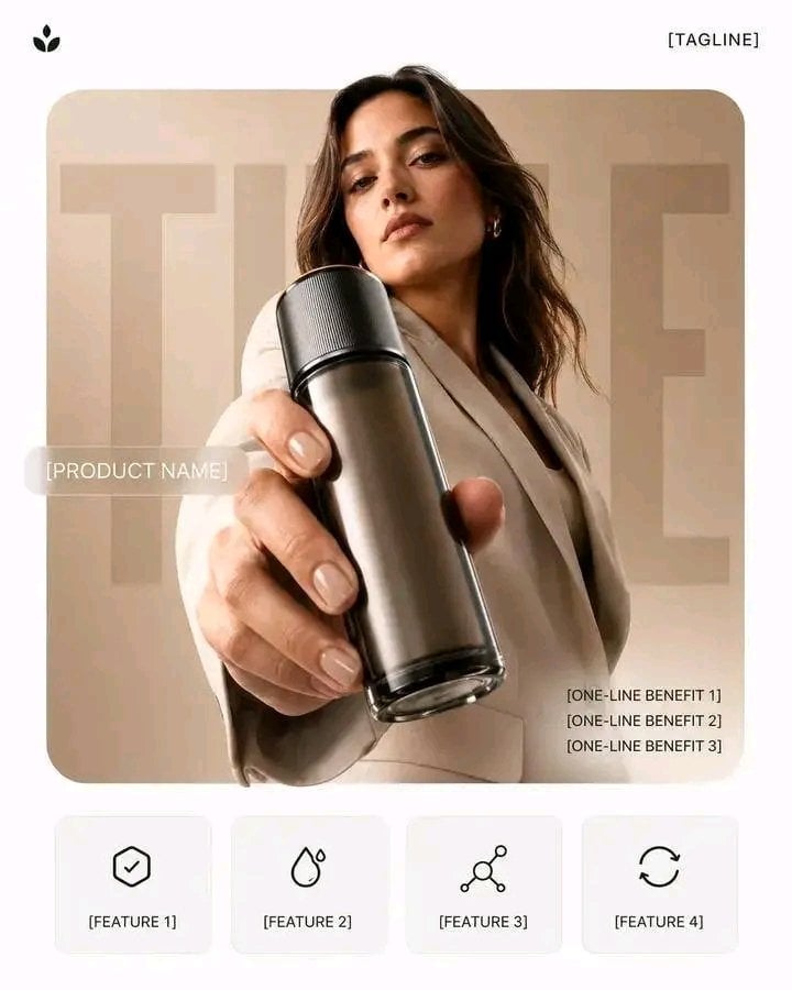 Create a photorealistic premium product campaign poster