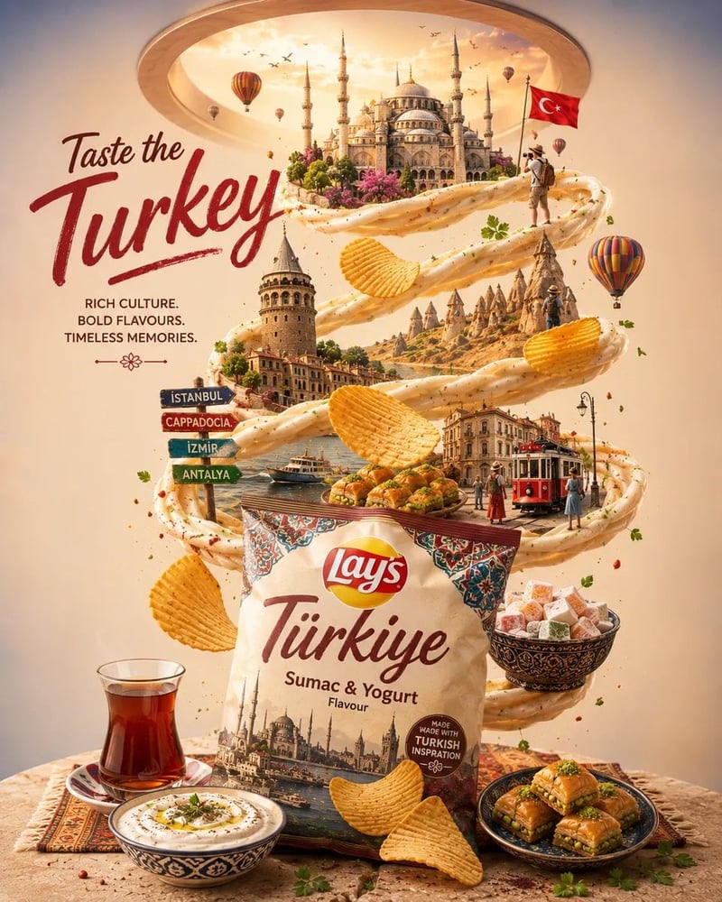 Ultra-detailed premium travel-food advertisement pos...