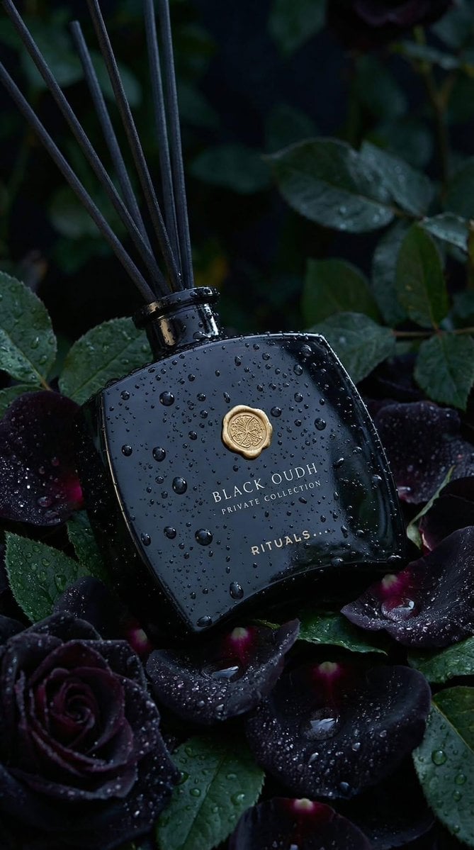 Ultra-realistic luxury product photography of a black